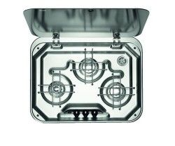 Dometic 3 Gözlü Cam Kapaklı Gazlı Ocak / Çakmaklı