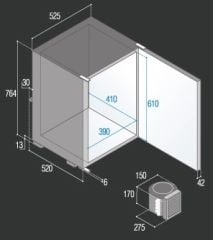 Vitrifrigo C 110 BT 108lt. Dondurucu