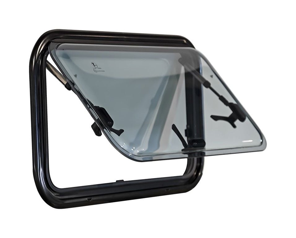 Berhimi Karavan Penceresi, Amortisörlü, 450x610, Siyah