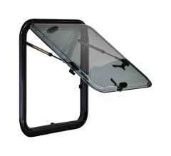 Berhimi Karavan Penceresi, Amortisörlü, 450x500, Siyah