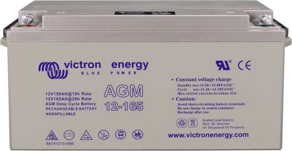 Victron Energy 12V 165Ah AGM Akü Deep Cycle, M8