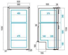 Vitrifrigo Buzdolabı, DP2600iX, 230 lt
