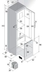 Vitrifrigo SLIM 150 12/24V Buzdolabı, 146 lt