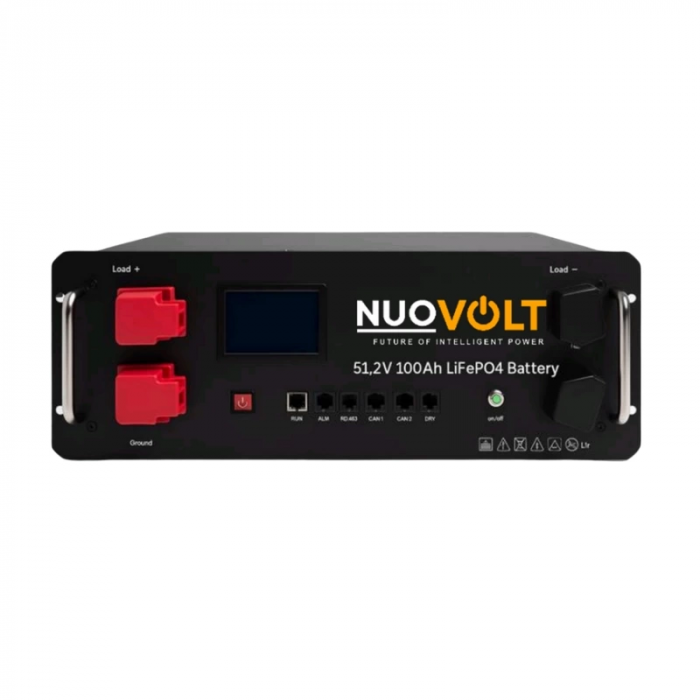 Nuovolt 51.2V 100Ah LiFePO4 Rack Batarya